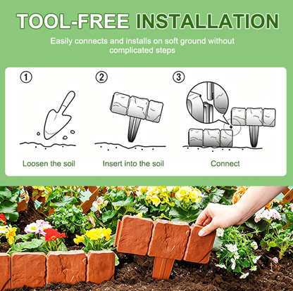 Imitation Stone Garden Fence - DIY Garden Edging Border