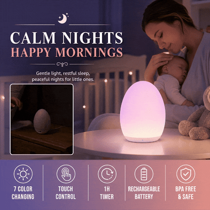 Egg Baby Night Light with 7 Dimmable Colors