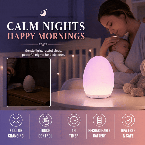 Egg Baby Night Light with 7 Dimmable Colors