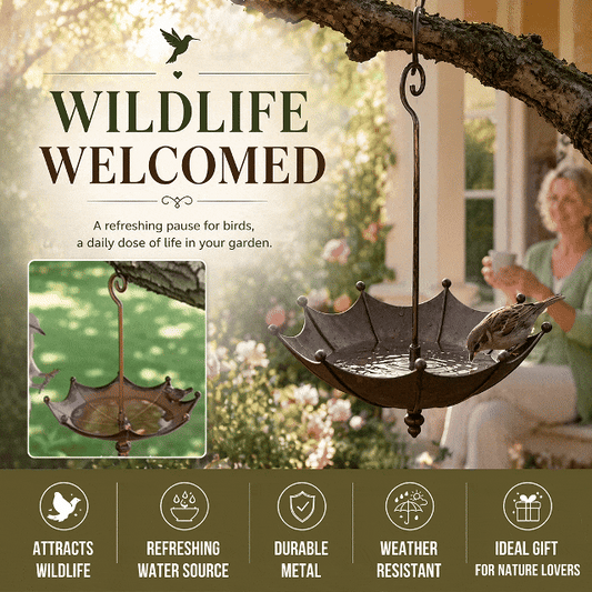 Hanging Bird Feeder & Bird Bath
