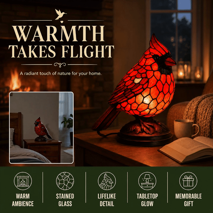 Art Glass Bird Ambient Table Lamp
