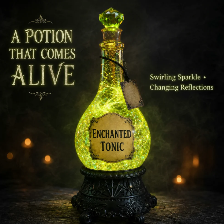 🔥 🧙✨ Lighted Enchanted Tonic Poison Bottle Glitter Globe(📦 Buy 2 Free Shipping)