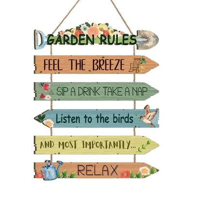 🏡⏰Last Day 60% OFF-Rustic Wooden Garden Hanging Sign Wall Decor Plaque