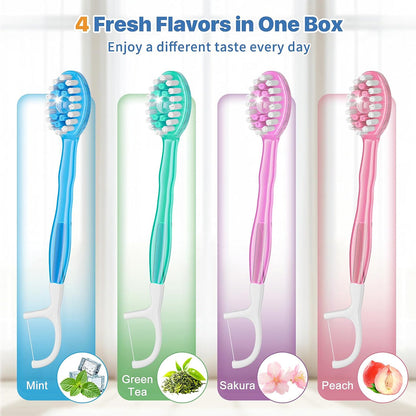 Portable 5-in-1 Toothbrush 16 Pack