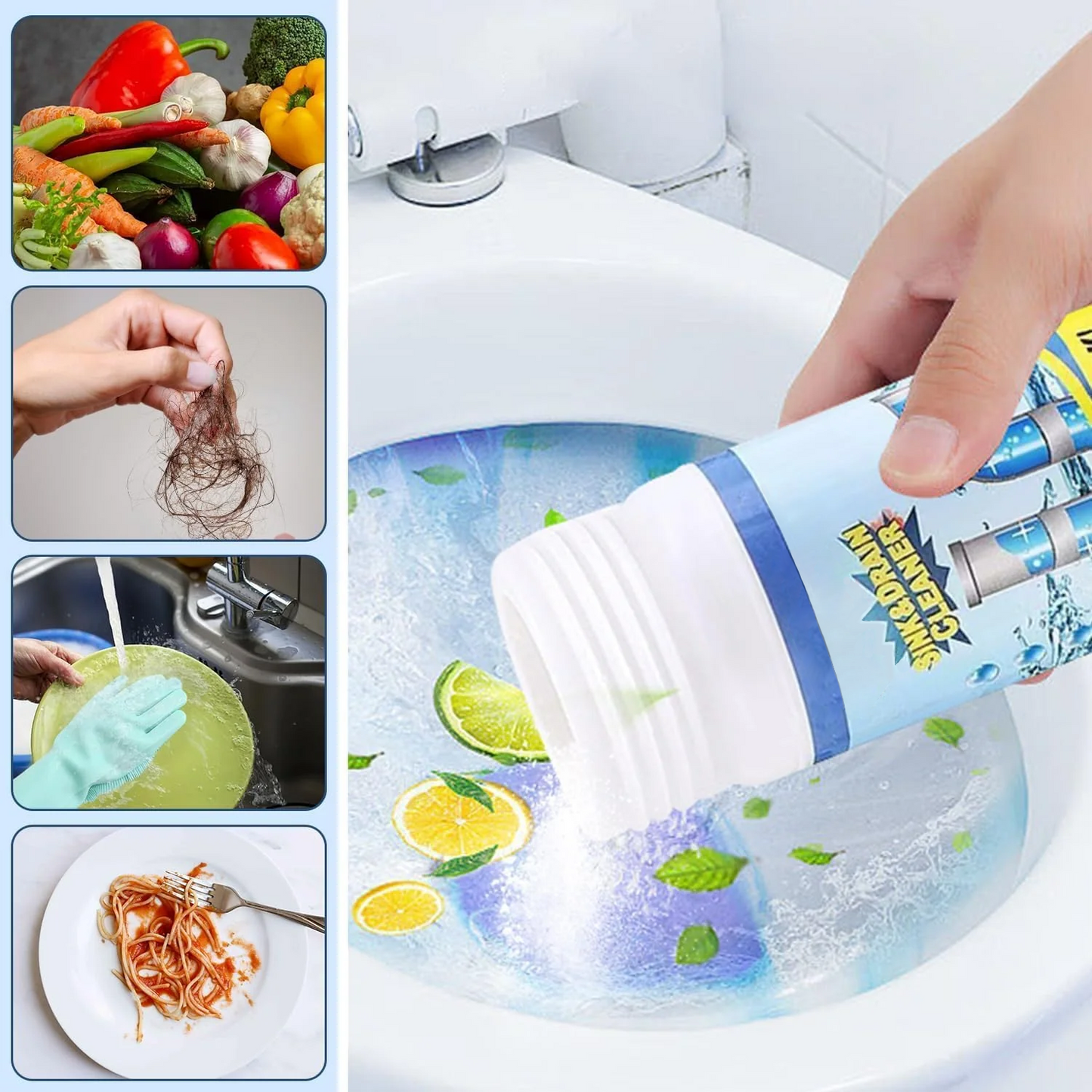 ✨LAST DAY 70% off🫧 Powerful Sink Drain Cleaner - All-Purpose Pipe Dredging Powder for Home