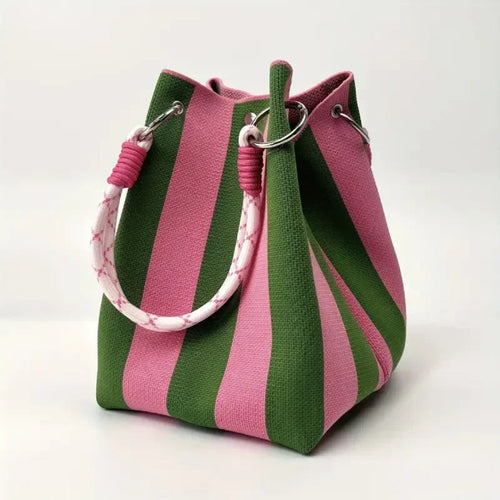 👜🏅Boho Woven Polyester Bucket Bag