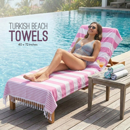 Utopia Towels Turkish Beach Towels – 40x72”, Oversized Cotton, Lightweight, Sand-Free & Quick-Dry