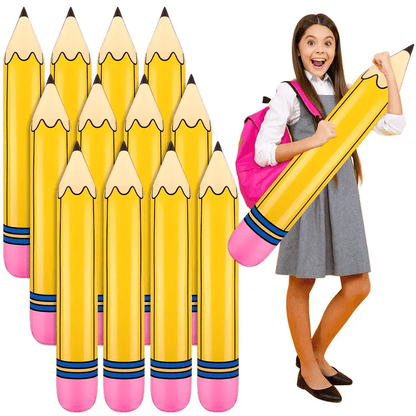 Multicolor PVC Giant Inflatable Pencil Balloon🎈- For Back to School Classroom Welcome & First Day Party Supplies🎒