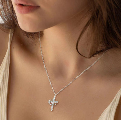 💖Rotated Crown Cross Necklace – Special Gift for Mom