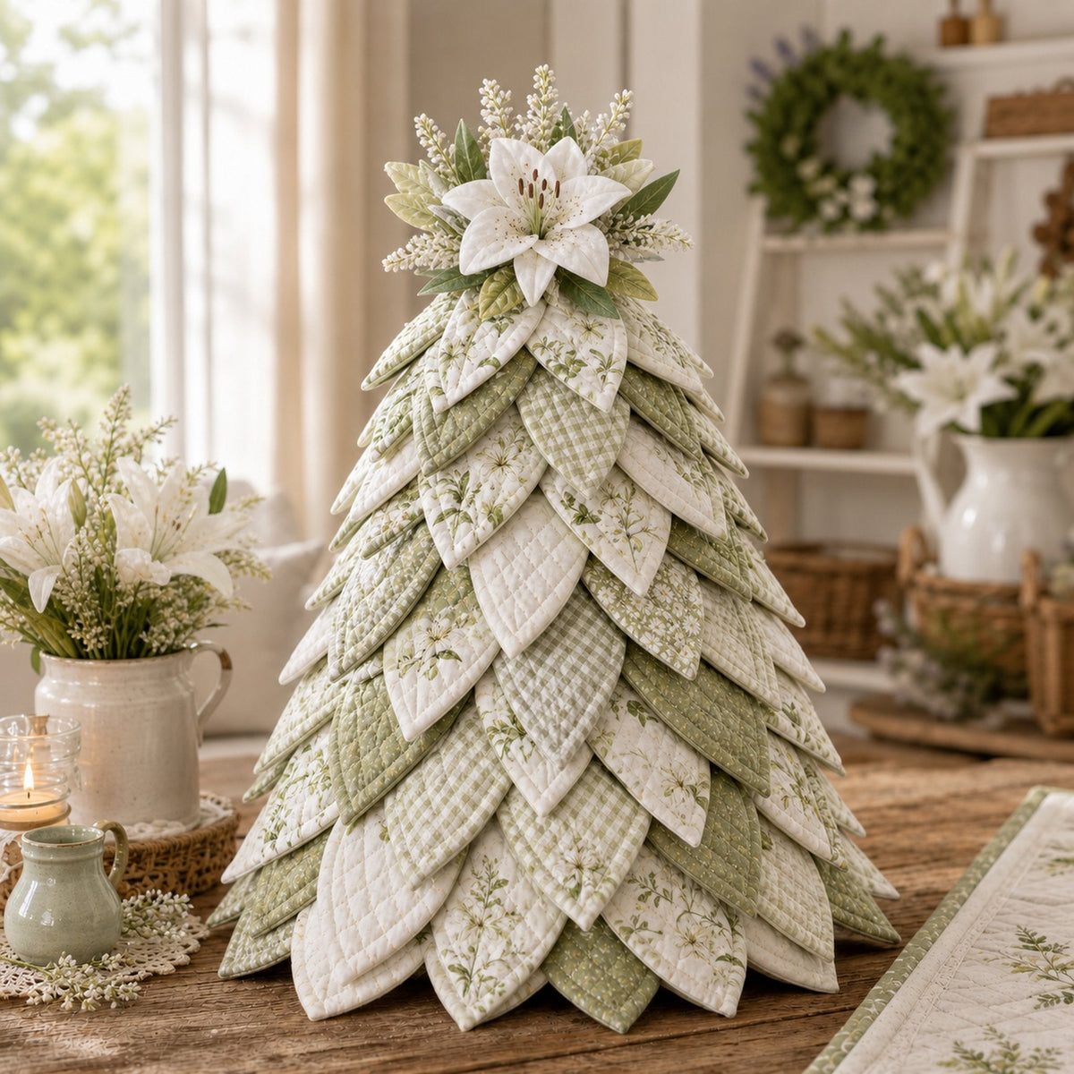 🔥LAST DAY 50% OFF -🌻Sunflower Bee Garden Tree DIY Kit-Handmade Fabric Tabletop Tree Decor