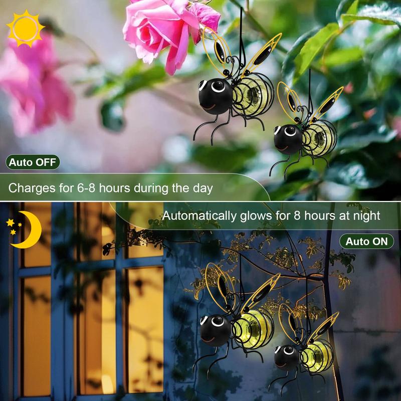 ⏳Time-Limited Special⏰Outdoor Hanging Solar Bee Light - Perfect Gift For Plant Lovers Moms Or Literally Anyone Who Smiles❤️