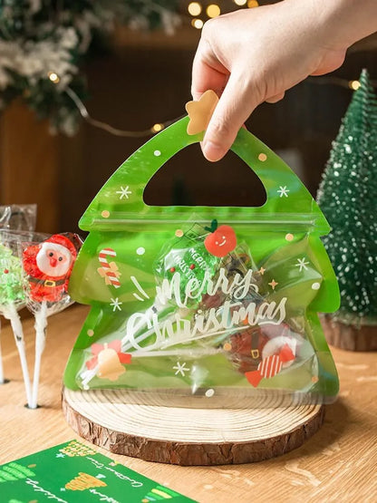 🎄Christmas Treat Bags, Kids Xmas Sealable Bags With Handle ❄️