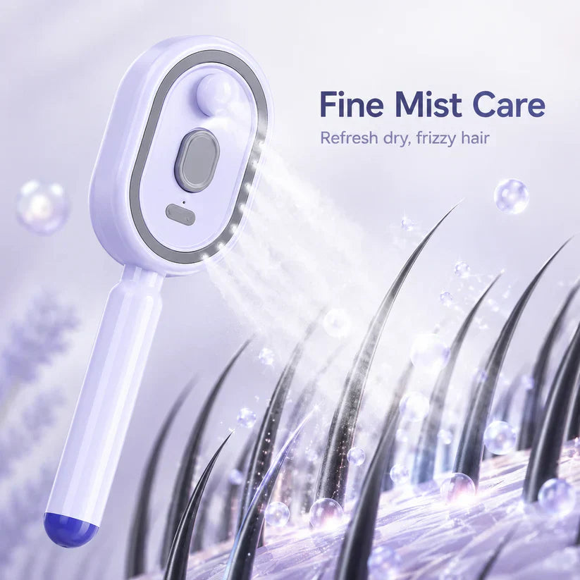 💨 Electric Spray Air Cushion Massage Comb |💆‍♀️ Anti-Static Detangling Hair Brush with Soothing Mist