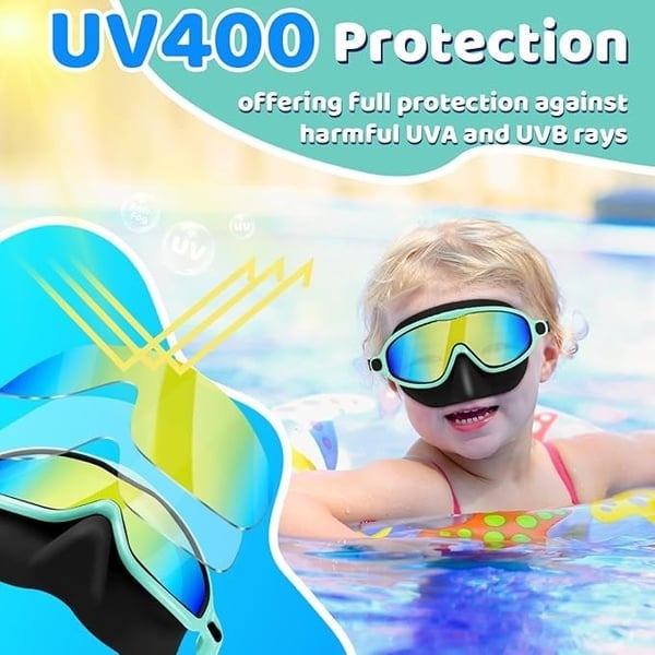 🏊‍♀️Summer Sale is ON! Up to 60% OFF🔥-HD children's large frame waterproof and anti-fog swimming goggles