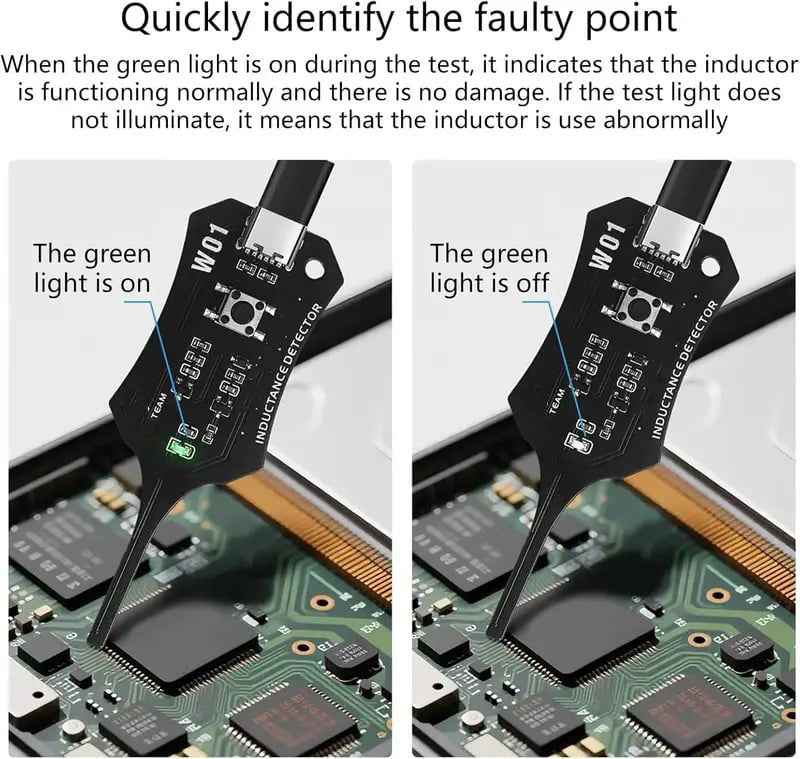 Type-C Motherboard Inductance Tester – Portable Circuit Board Coil Detector for Quick Troubleshooting
