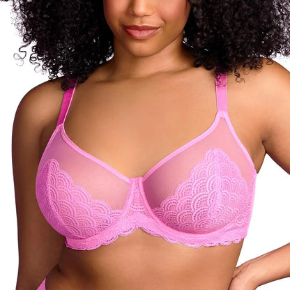 HSIA Mermaid Scales Unlined Minimizer Bra – Full Coverage Support for Fuller Busts-A0014