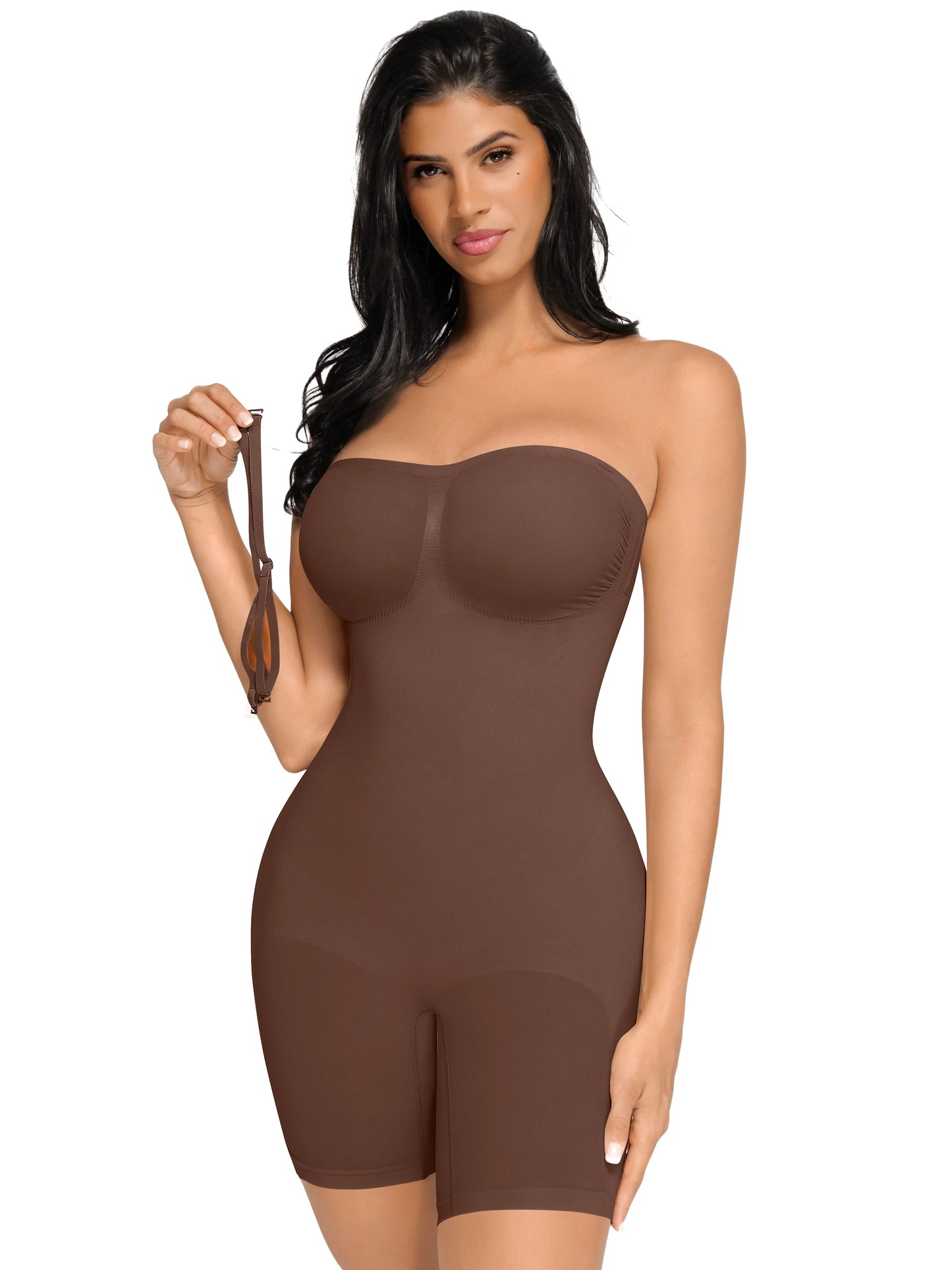 FeelinGirl Strapless Shapewear Bodysuit – Seamless Tummy Control Shaping Shortie-A0013
