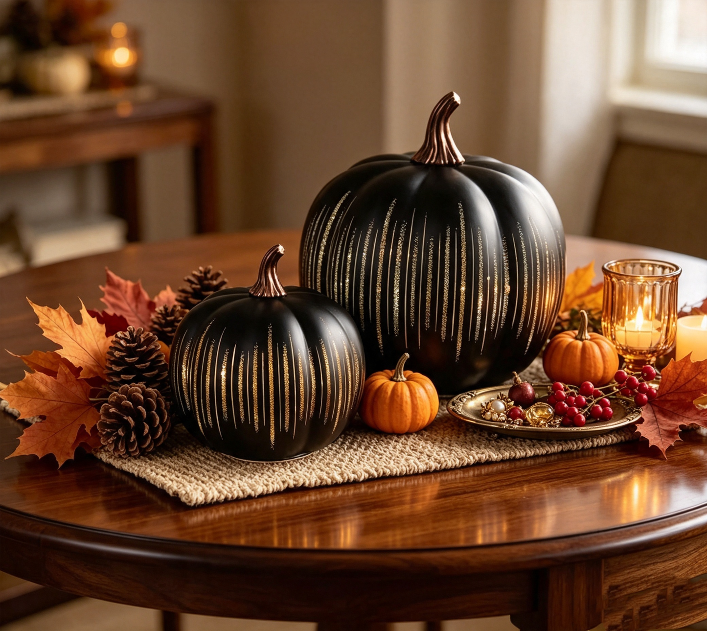 🎃 Light-Up Starry Night Pumpkin – Elegant Fall & Thanksgiving Decor ✨