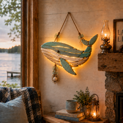 🌊 Lighted Coastal Fish Wall Decor – Bring Ocean Charm & Warm Glow to Your Home