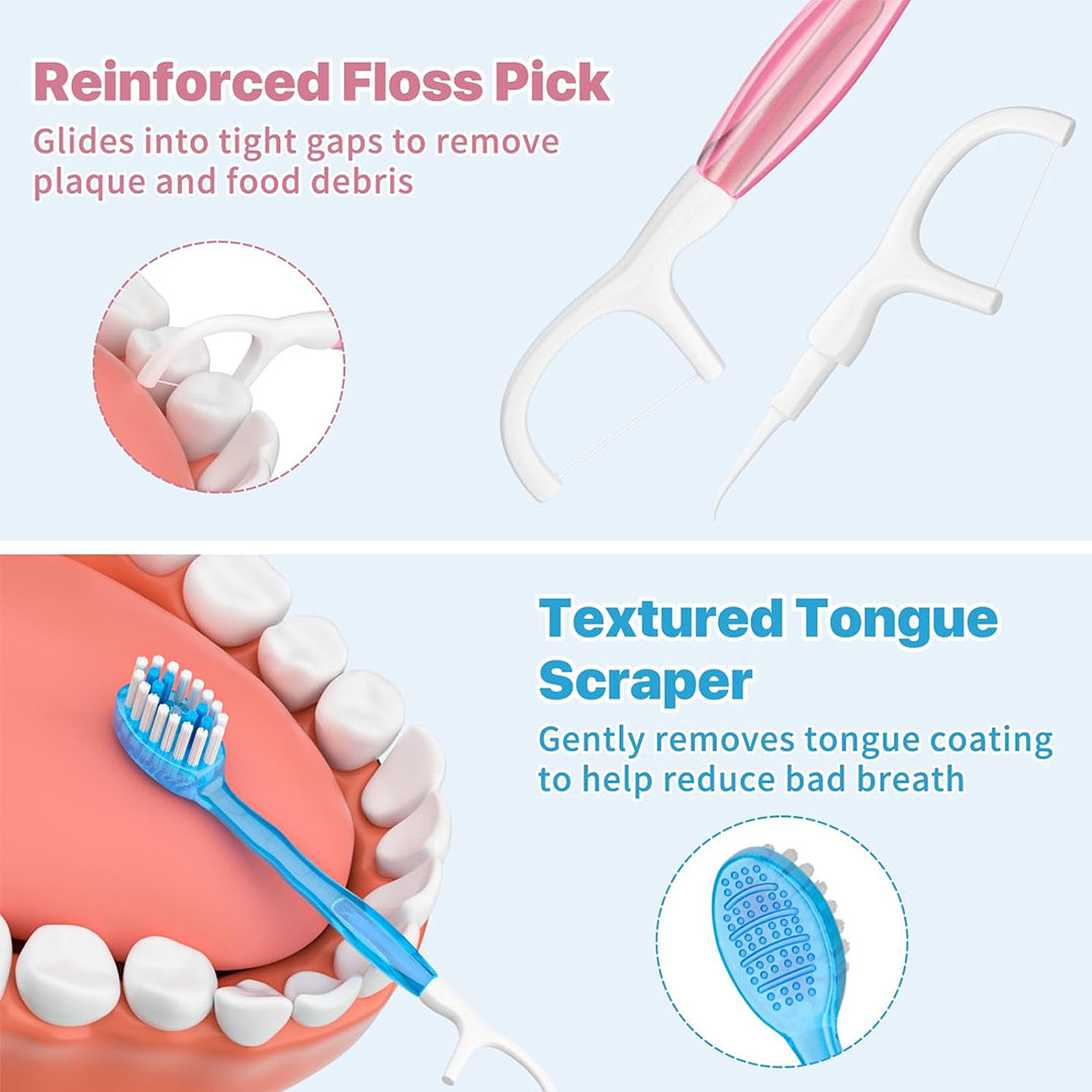 Portable 5-in-1 Toothbrush 16 Pack
