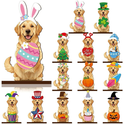 🎁Last Day Promotion 49% OFF🔥Cute Cat/Dog/Golden Retriever Desk Standee – Removable Seasonal Decor