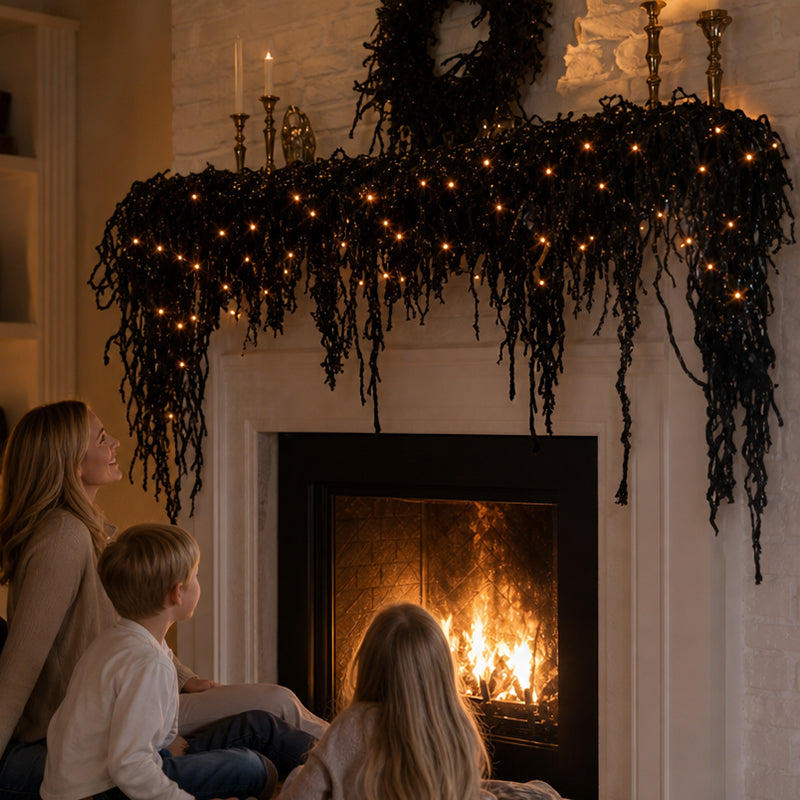 🎃 Spooky Chic: Halloween Fireplace Decor Set 👻