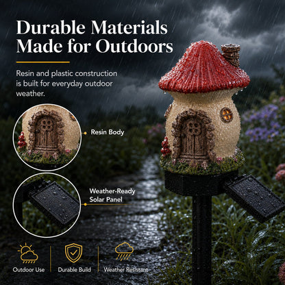 ✨Last Day: 47% OFF🔥Solar Fairy-Tale Mushroom Cottage Garden Light – Whimsical Warm Glow for Paths, Patios & Flower Beds 🍄🌙