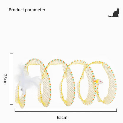 🐱 LIMITED-TIME 50% OFF! 💥 CattyCoil Safe Toy – S-Type Tunnel, Hunt Instinct, Endless Fun ✨