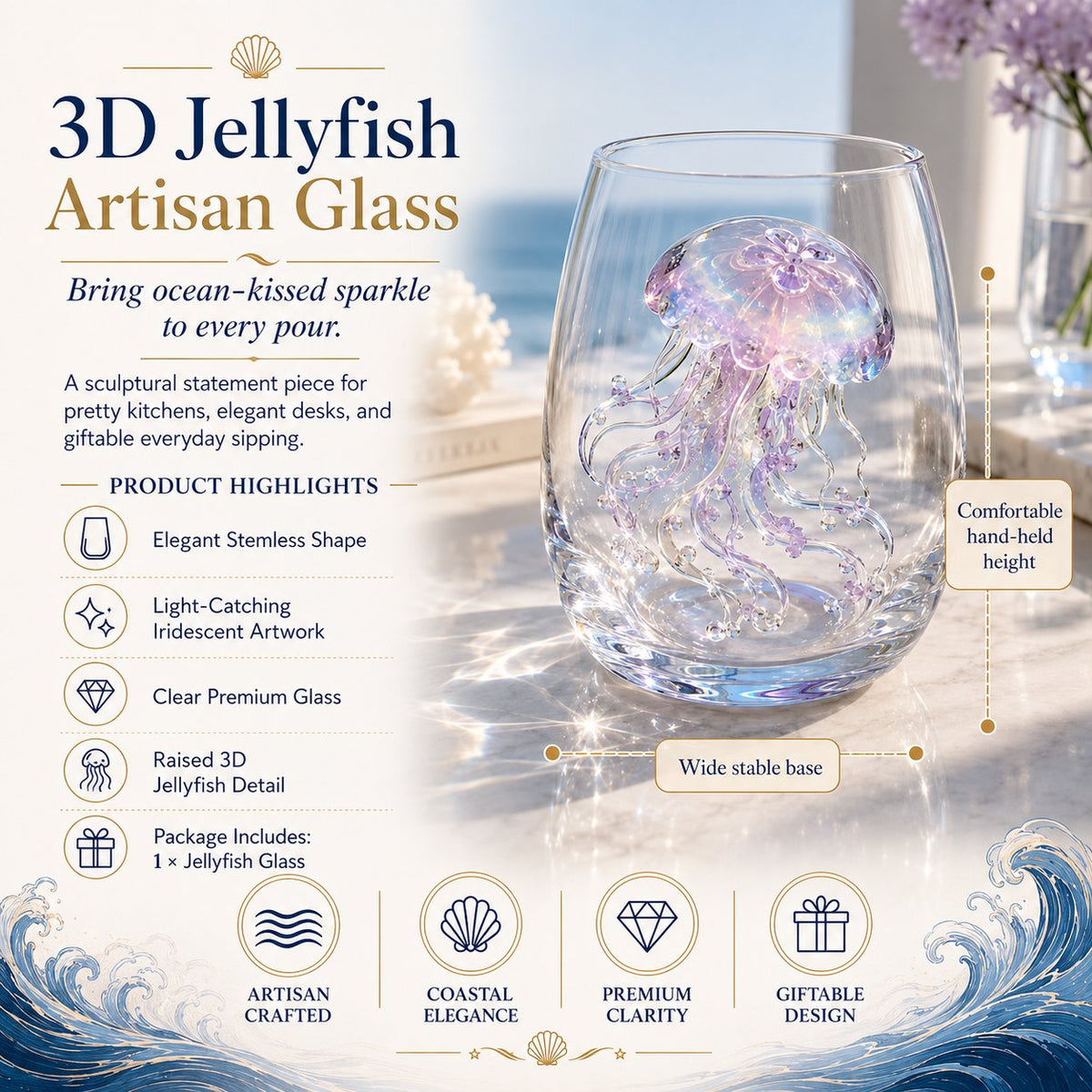 🔥 LAST DAY 49% OFF – ✨ 3D Animal Floral Glass Tumbler | For Prettier Sips, Sunlight-Catching Details, Nature Charm & Elegant Everyday Drink Vibes 🌸🐾