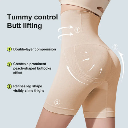 2-Pack Fajas Colombianas Shapewear Shorts | Women's High-Waist Tummy Control & Butt-Lifting Compression Pants-A0016