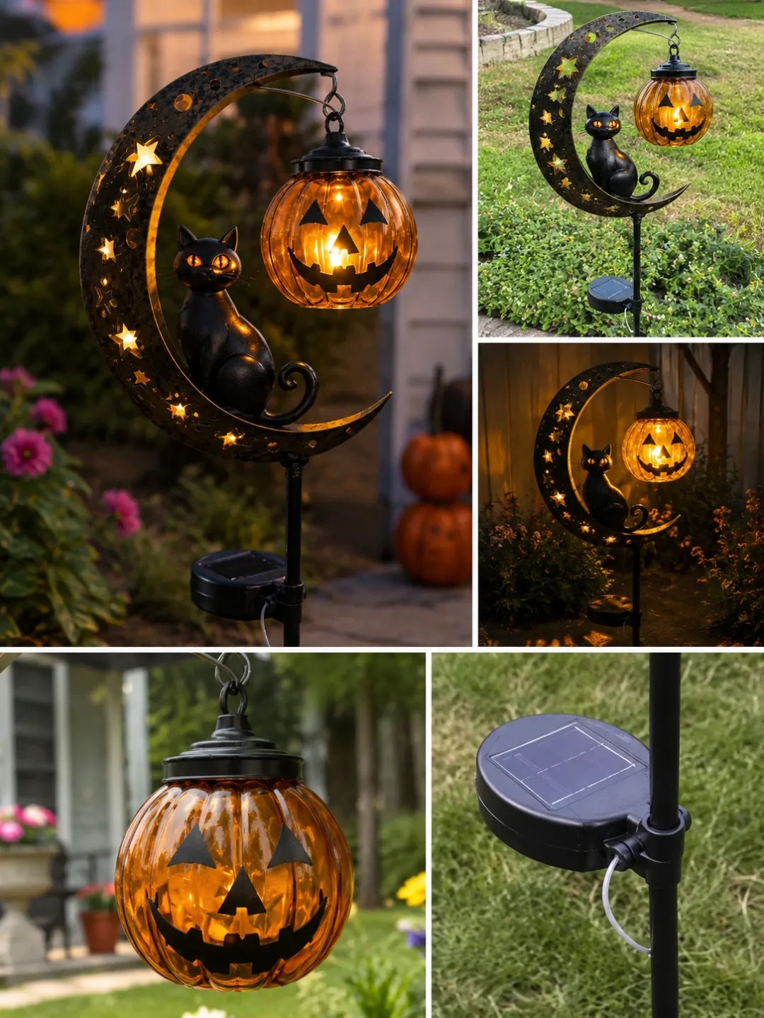 🎃Halloween Early Bird Special Sale 49% OFF-Pumpkin Moon Garden Stake Light🔥