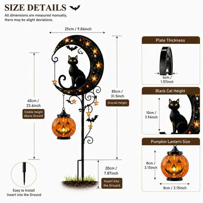🎃Halloween Early Bird Special Sale 49% OFF-Pumpkin Moon Garden Stake Light🔥