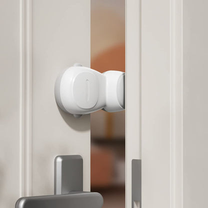 No-Drill Automatic Baby Proofing Door Stopper - 2 Pack Finger Safety Guard for Kids & Toddlers