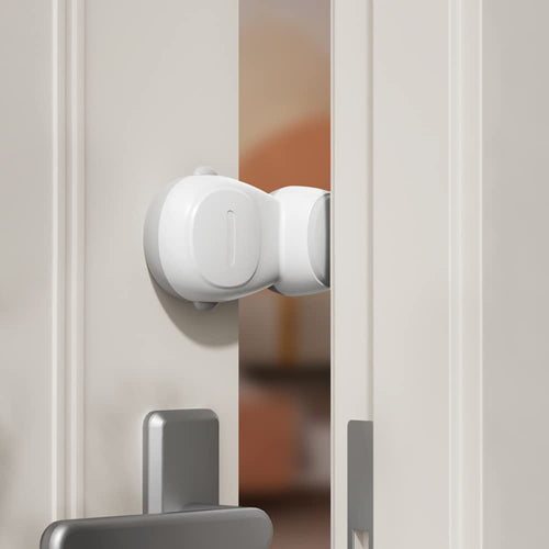No-Drill Automatic Baby Proofing Door Stopper - 2 Pack Finger Safety Guard for Kids & Toddlers
