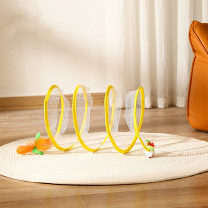 🐱 LIMITED-TIME 50% OFF! 💥 CattyCoil Safe Toy – S-Type Tunnel, Hunt Instinct, Endless Fun ✨