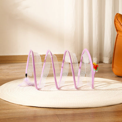🐱 LIMITED-TIME 50% OFF! 💥 CattyCoil Safe Toy – S-Type Tunnel, Hunt Instinct, Endless Fun ✨