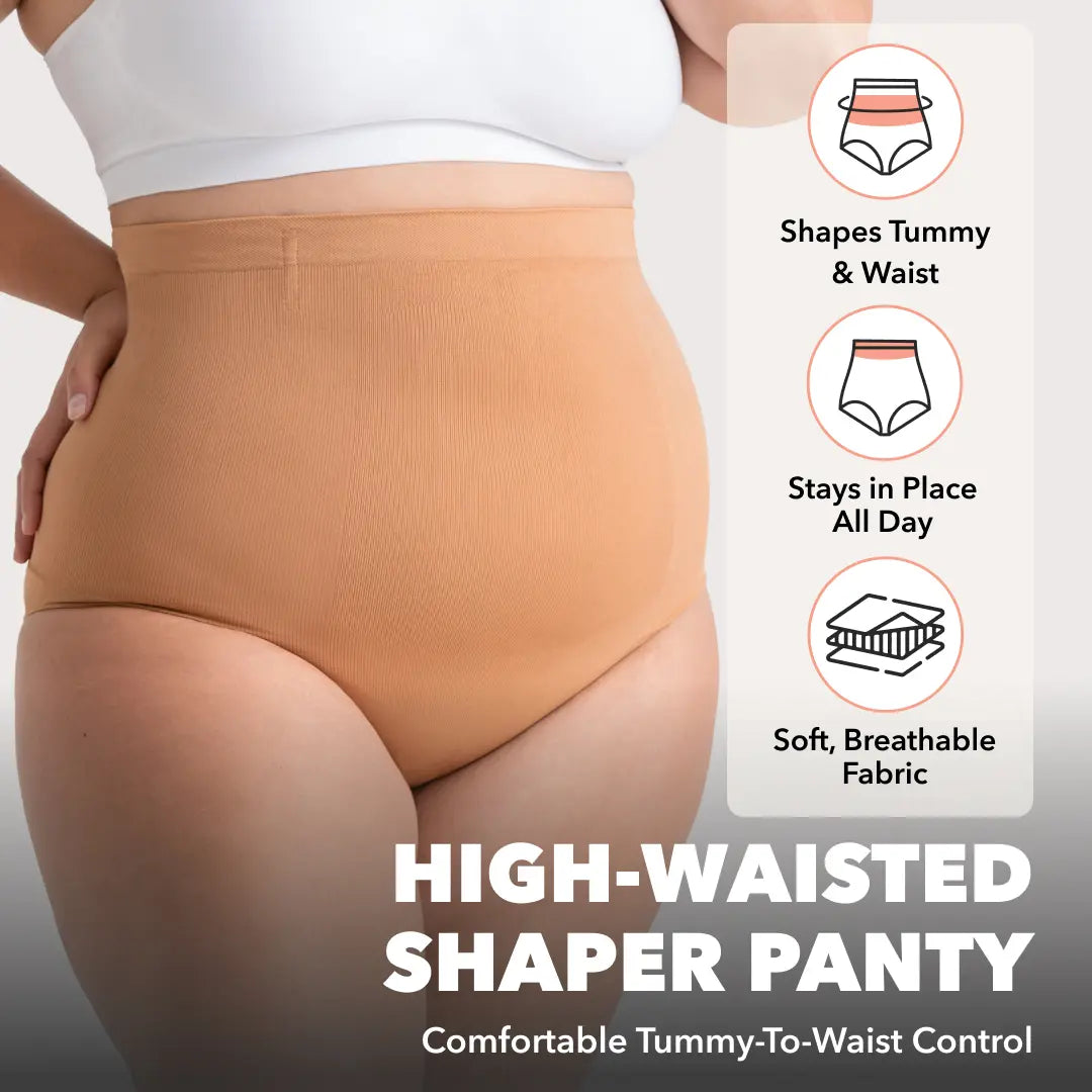 Shapermint High-Waisted Shapewear Panty – Seamless Tummy Control with Anti-Slip Waistband-A0011