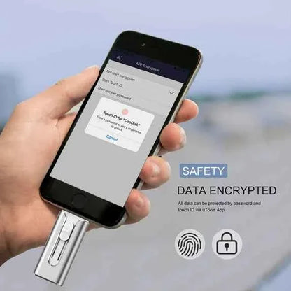 ⚡Portable USB 3.0 Flash Drive | 3-in-1 Storage for All Devices