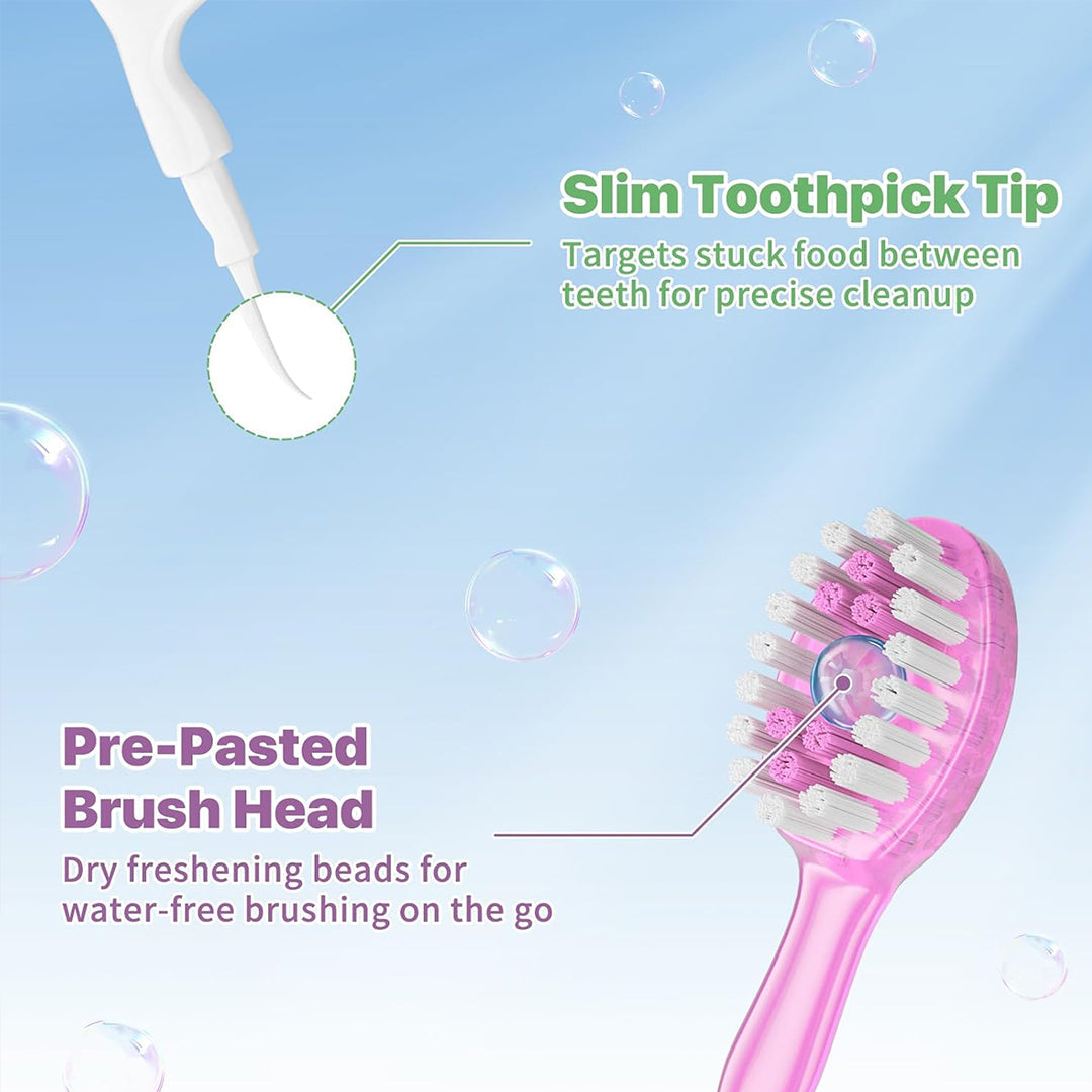 Portable 5-in-1 Toothbrush 16 Pack