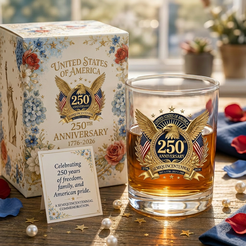 🦅USA 250th Anniversary Freedom Eagle Glass-Limited Collector Edition