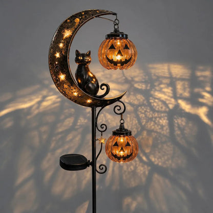 🎃Halloween Early Bird Special Sale 49% OFF-Pumpkin Moon Garden Stake Light🔥