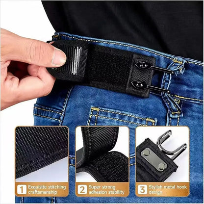 Tactical Elastic Waistband Belt — No-Buckle Velcro Closure, Unisex