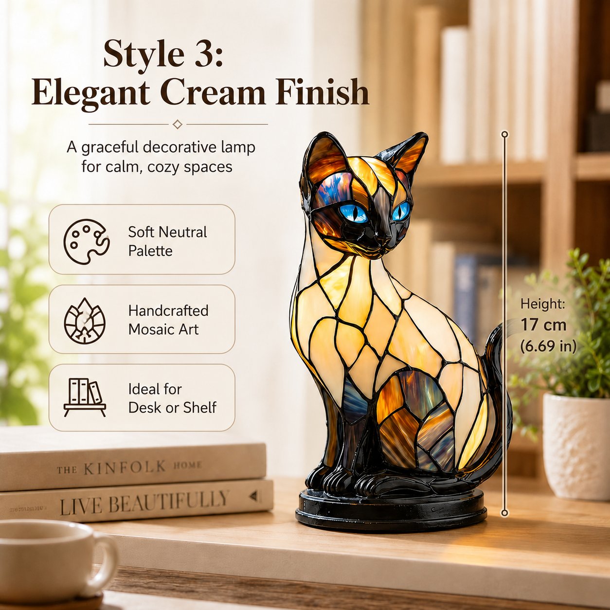 🐾 A Stained-Glass Cat Lamp That Makes Any Room Feel Magical ✨🏆