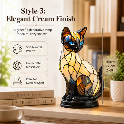 🐾 A Stained-Glass Cat Lamp That Makes Any Room Feel Magical ✨🏆