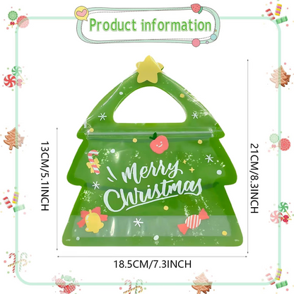 🎄Christmas Treat Bags, Kids Xmas Sealable Bags With Handle ❄️