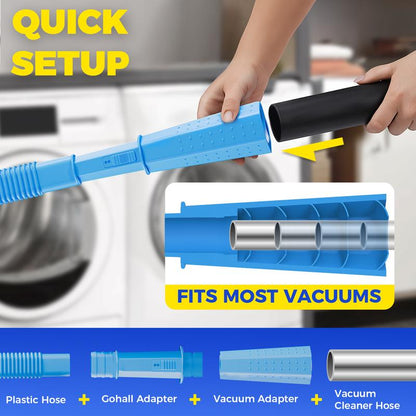 ⏰Limited Time Sales - save 50% OFF🧹 Tumble Dryer Vent Cleaner Kit – 2-Piece Lint Removal Brush & Vacuum Attachment 🌬️