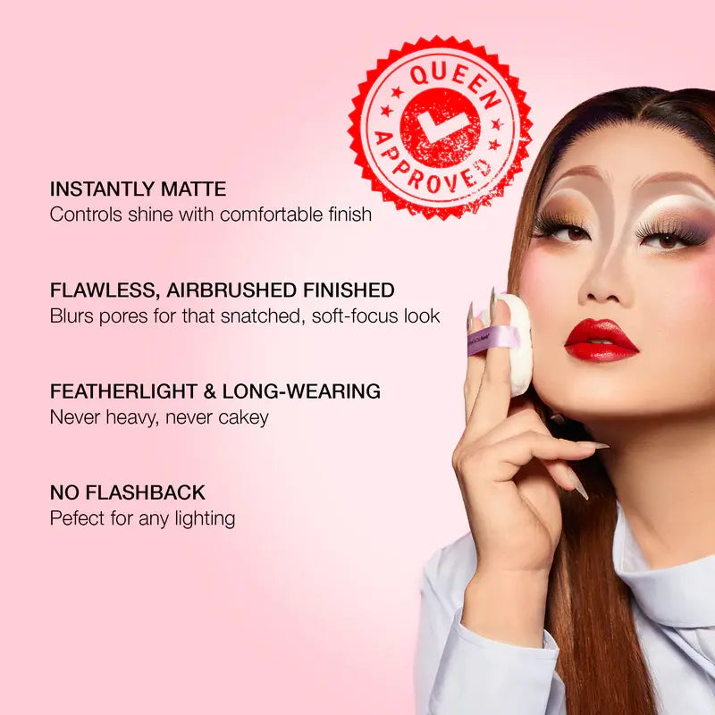 KimChi Chic Puff Puff Pass Set & Bake Powder 24g | Rice Powder & Vitamin-E | Lightweight Translucent Setting Powder | 10 Shades