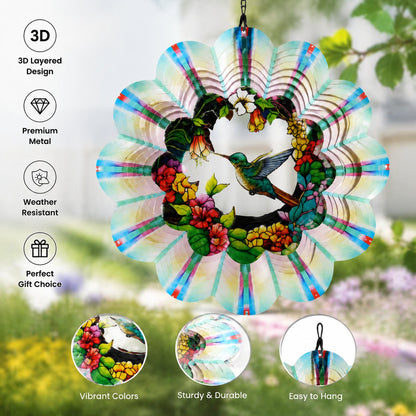 🎐 3D Rotating Wind Chime – Kinetic Hanging Wind Spinner for Garden, Balcony & Outdoor Decor