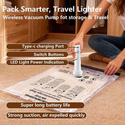🔥Flash Sale-60% OFF-15-Pack Vacuum Storage Bags with Electric Pump