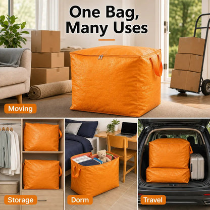 300L Extra Large Moving & Storage Bag, Thick Durable Dustproof Organizer for Clothes, Bedding, Dorm, Moving & Home Storage, Grey